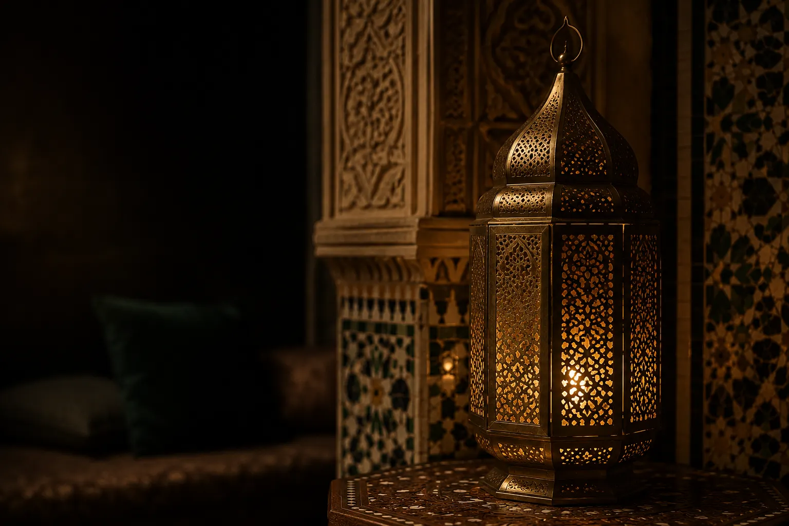 فانوس مغربي نحاسي